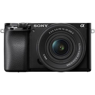 Sony Aparat foto Mirrorless Sony Alpha A6100A, 24.2MP, 4K, Negru + Obiectiv SELP16502 16-50mm