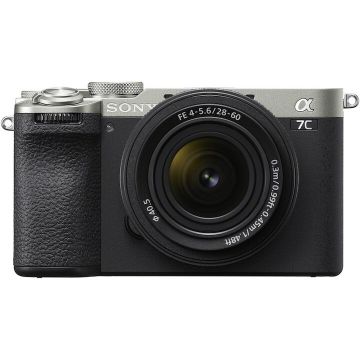 Sony Aparat foto mirrorless Sony Alpha A7C II, 33MP, Full-Frame, Hibrid, 4K + Obiectiv 28-60mm, Argintiu