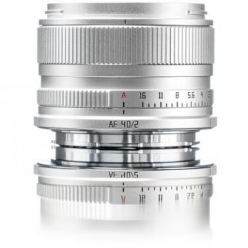 TTArtisan Obiectiv AF TTArtisan Full Frame 40mm F2, L-mount, Silver