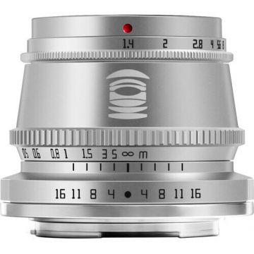 TTArtisan Obiectiv Manual TTArtisan 35mm F1.4 APS-C,  L-mount, Silver