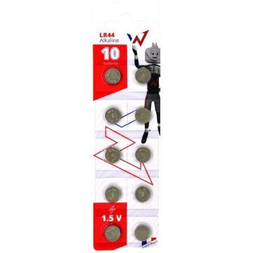 Wonder Pachet Baterii Wonder WLR44X10, 10 baterii alcaline tip buton model LR44