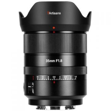 7Artisans ​Obiectiv AutoFocus 7Artisans, 35mm, F1.8 AF, Lens, Nikon Z, Negru