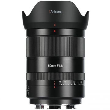 7Artisans Obiectiv AutoFocus 7Artisans, 50 mm, F1.8 Full Frame, STM, Montura L Mount, Negru