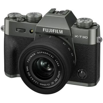 FUJIFILM Camera Foto Mirrorless Fujifilm X-T30 III, 26.1 MP + Obiectiv XC 13-33 mm, Negru/Gri