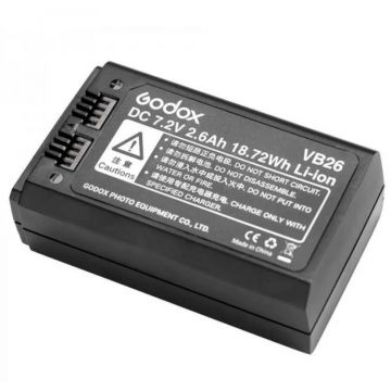 Godox Acumulator Li-Ion Godox VB26 pentru blitz V1, Negru