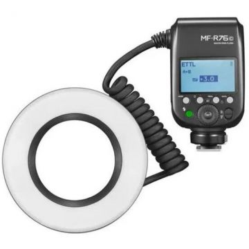Godox Blitz Godox Blitz macro inelar pentru Canon, TTL, 550 flash-uri