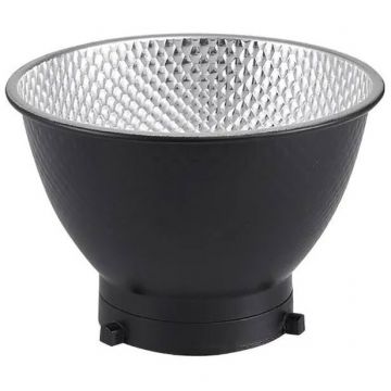 iShoot Reflector aluminiu 18cm pentru blitz Bowens Small Fish, Argintiu-Alb-Negru