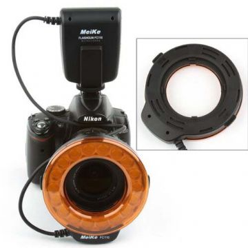 Meike Lampa macro Meike MK-FC100 cu LED-uri si functie blitz