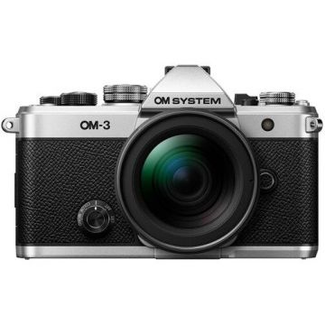 OLYMPUS Kit Aparat Foto Mirrorless cu Obiectiv OLYMPUS OM System OM-3, M.Zuiko Digital ED, 12-45mm, F4.0 PRO, Montura MFT, Negru