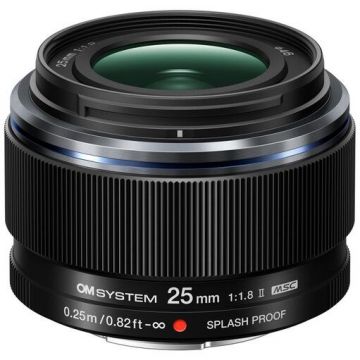 OLYMPUS Obiectiv Foto Mirrorless OLYMPUS OM System M.Zuiko Digital ED, 25mm, F1.8 II, Montura MFT, Negru