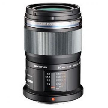 OLYMPUS Obiectiv Foto Mirrorless OLYMPUS OM SYSTEM M.ZUIKO DIGITAL ED, 60 mm, F2.8 macro 1:1, Montura MFT, Negru