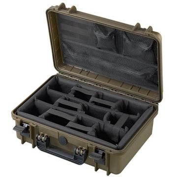 Plastica&nbsp;Panaro Geanta de transport Hard case Sahara MAX430CAMORG pentru echipamente de studio, Vernil