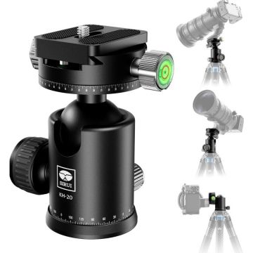 Sirui ​Cap Trepied cu Bila Sirui KH20, 36 mm, Ball Head 360 Panorama, Negru