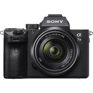 Sony Aparat foto Mirrorless Sony Alpha A7III, 24.2 MP, Full-Frame, E-Mount, 4K HDR, 4D Focus, Wi-Fi, NFC, ISO 100-51200, Negru + Obiectiv SEL28702 28-70mm II