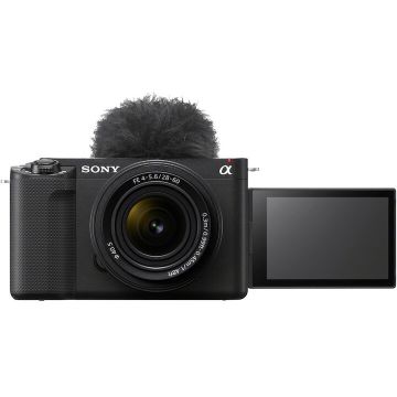 Sony Camera foto Mirrorless Sony Alpha ZV-E1, Vlogging, Full Frame, 4K60p, 12.2MP + Obiectiv FE 28-60mm F/4-5.6, Negru