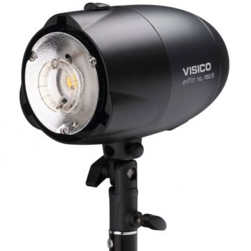 Visico Blitz studio, 150W, Visico VL-150 II, 5600K, fara reflector, Negru