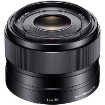 Pachet Sony E 35mm f 1.8 OSS Obiectiv APS-C cu trepied