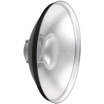 Reflector Beauty Dish argintiu 42cm cu grid cu montura Bowens