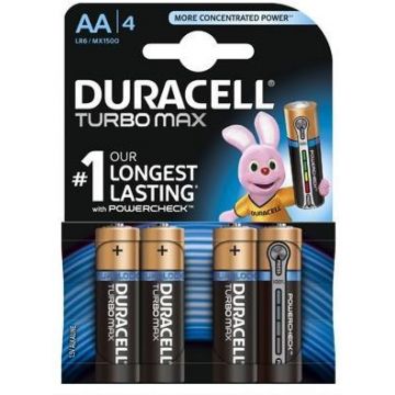 Baterie Duracell Turbo Max AA LR06, 4buc