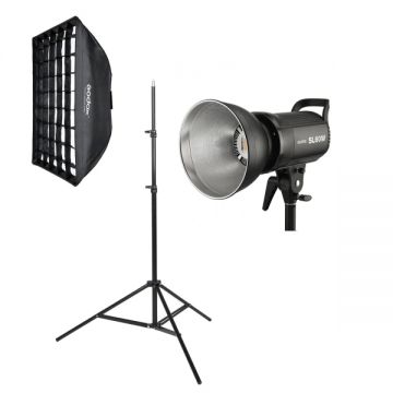 Godox SL60W Lampa LED 5600K cu softbox 60x60cm