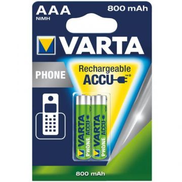 Acumulatori Varta, AAA, 800 mAh, 2 buc