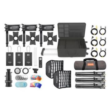 Godox S60 Kit 3 LampI LED cu Lentila de Focalizare